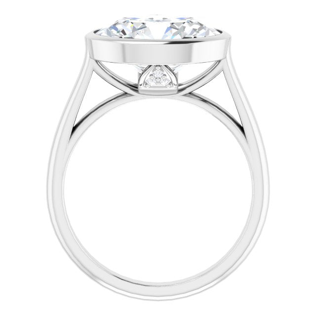 14K White Engagement Ring Mounting