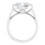 14K White Engagement Ring Mounting