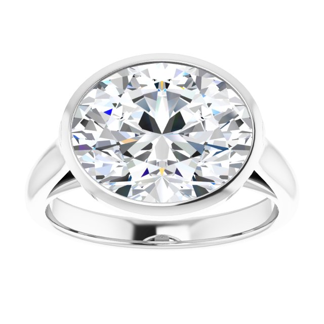 14K White Engagement Ring Mounting