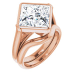 18K Rose Engagement Ring Mounting