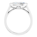 14K White Engagement Ring Mounting