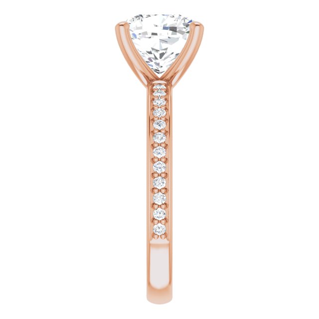 18K Rose Engagement Ring Mounting - The Diamond Club