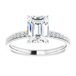 14K White Engagement Ring Mounting - The Diamond Club