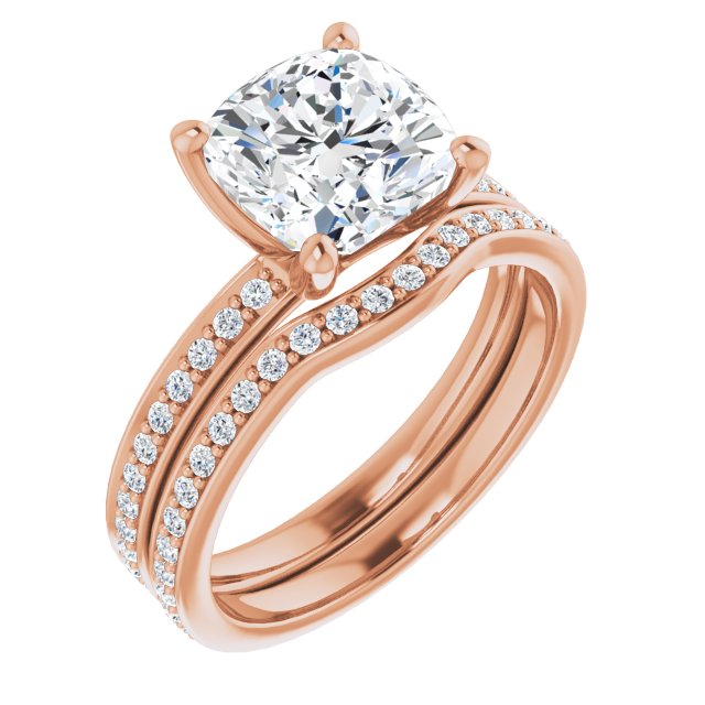 18K Rose Engagement Ring Mounting - The Diamond Club