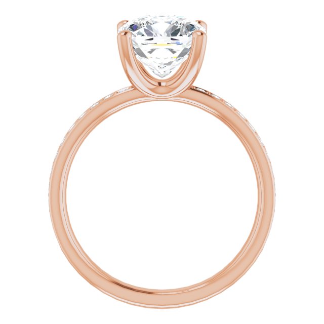 18K Rose Engagement Ring Mounting - The Diamond Club