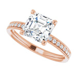 18K Rose Engagement Ring Mounting - The Diamond Club