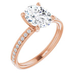 14K Rose Engagement Ring Mounting - The Diamond Club
