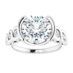 18K White Engagement Ring Mounting