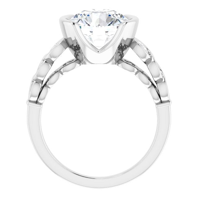 18K White Engagement Ring Mounting