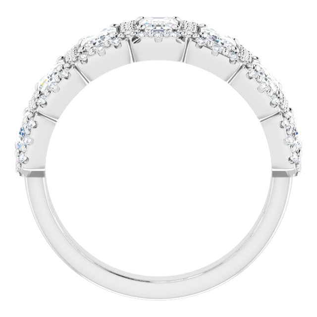 14K White Round Anniversary Band Mounting - The Diamond Club