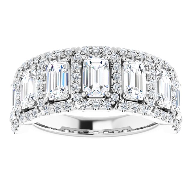 14K White Round Anniversary Band Mounting - The Diamond Club