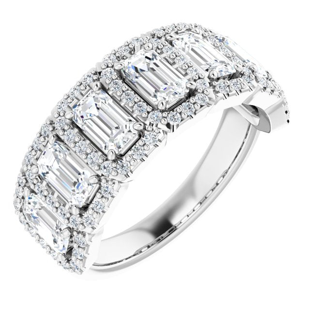 14K White Round Anniversary Band Mounting - The Diamond Club