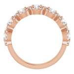 14K Rose 3.5 Round Anniversary Band Mounting - The Diamond Club