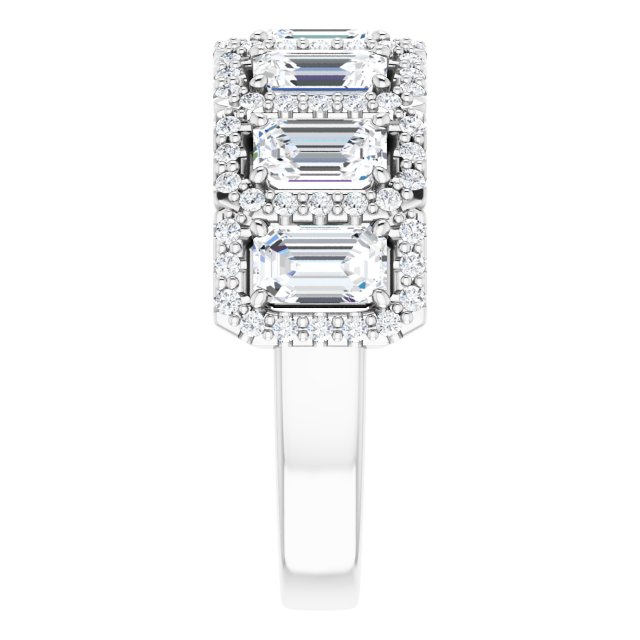 14K White Round Anniversary Band Mounting - The Diamond Club