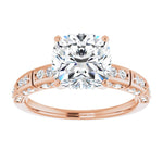 18K Rose Engagement Ring Mounting