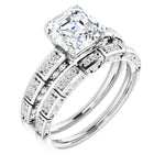 18K White Engagement Ring Mounting