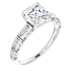 18K White Engagement Ring Mounting