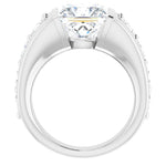 18K White Engagement Ring Mounting