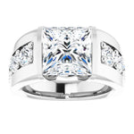 18K White Engagement Ring Mounting