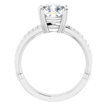 14K White Engagement Ring Mounting - The Diamond Club