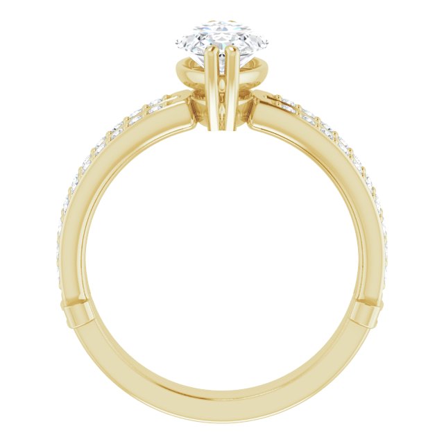 14K Yellow Engagement Ring Mounting - The Diamond Club
