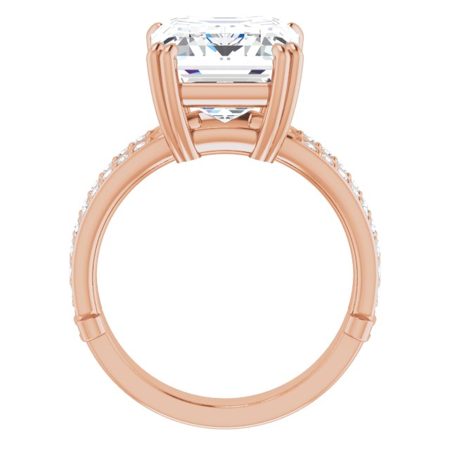 14K Rose Engagement Ring Mounting - The Diamond Club