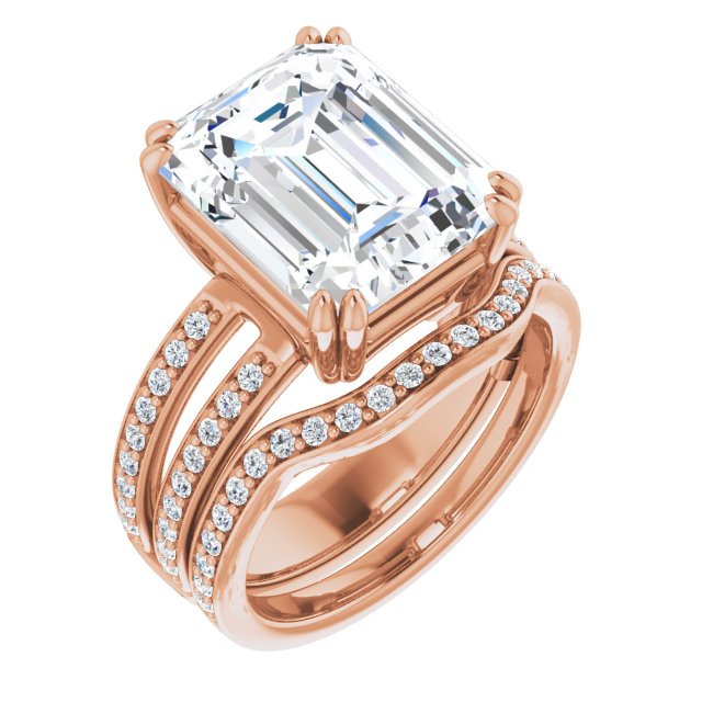 14K Rose Engagement Ring Mounting - The Diamond Club