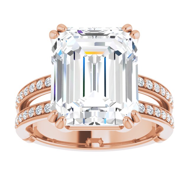 14K Rose Engagement Ring Mounting - The Diamond Club