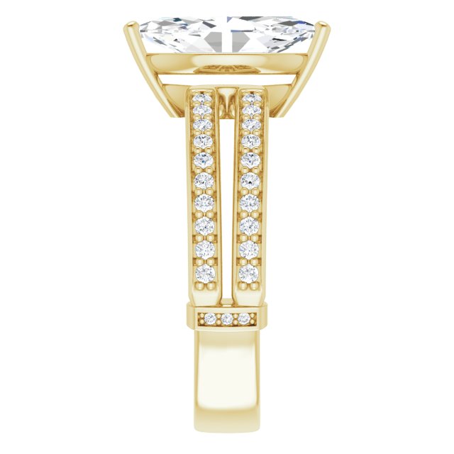 14K Yellow Engagement Ring Mounting - The Diamond Club