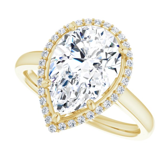 18K Yellow Engagement Ring Mounting