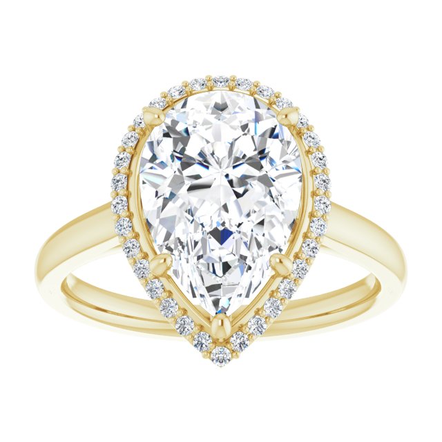 18K Yellow Engagement Ring Mounting