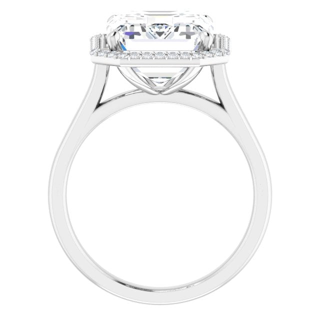 18K White Engagement Ring Mounting