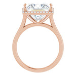 14K Rose Engagement Ring Mounting