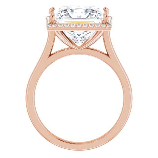 18K Rose Engagement Ring Mounting