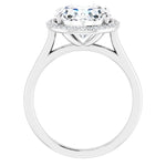 14K White Engagement Ring Mounting