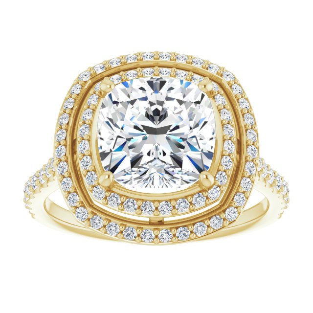 18K Yellow Engagement Ring Mounting