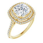 18K Yellow Engagement Ring Mounting