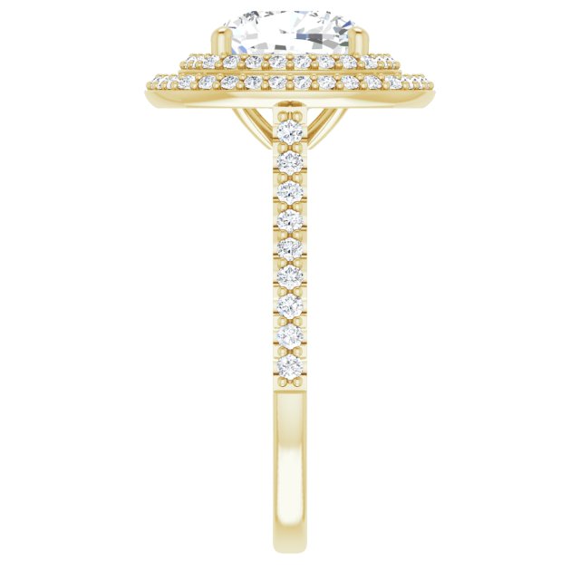 18K Yellow Engagement Ring Mounting