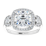 18K White Engagement Ring Mounting