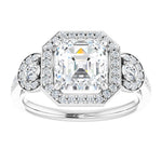 18K White Engagement Ring Mounting