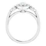 14K White Engagement Ring Mounting