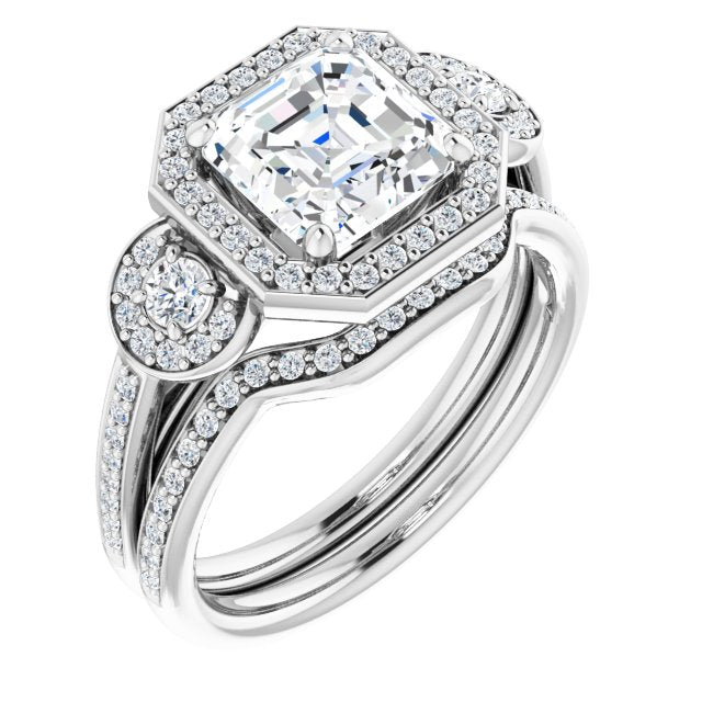 18K White Engagement Ring Mounting