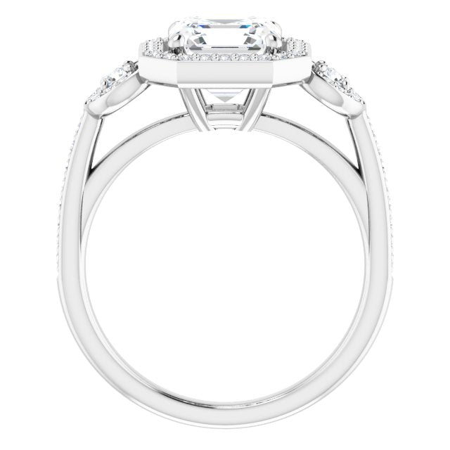 18K White Engagement Ring Mounting