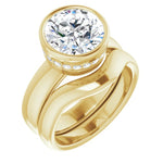 18K Yellow Engagement Ring Mounting