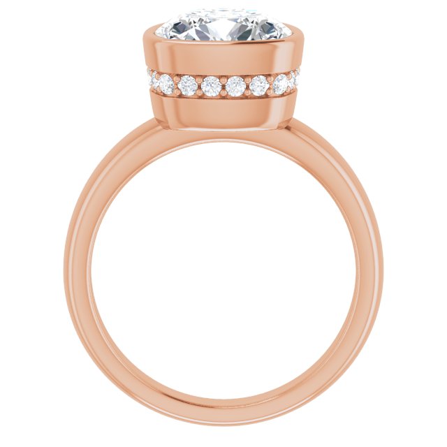 18K Rose Engagement Ring Mounting