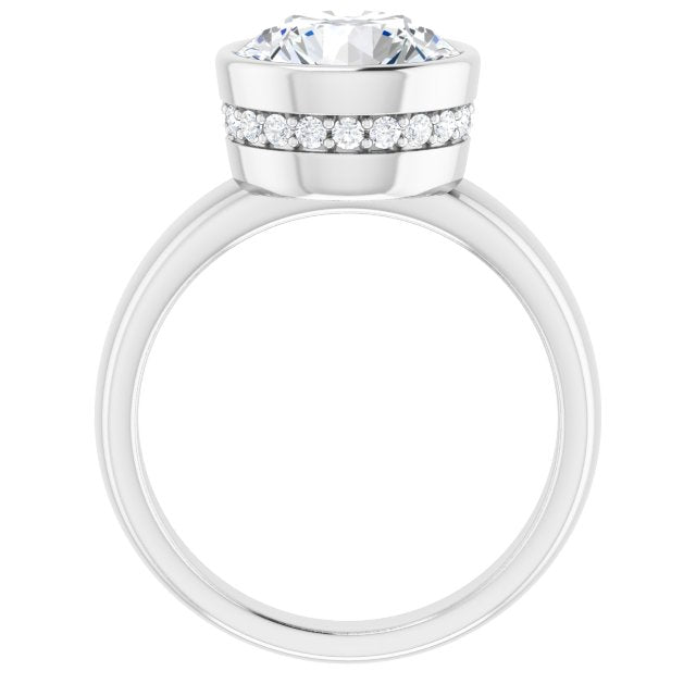 18K White Engagement Ring Mounting