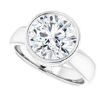 18K White Engagement Ring Mounting