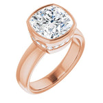 18K Rose Engagement Ring Mounting