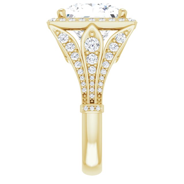 18K Yellow Engagement Ring Mounting