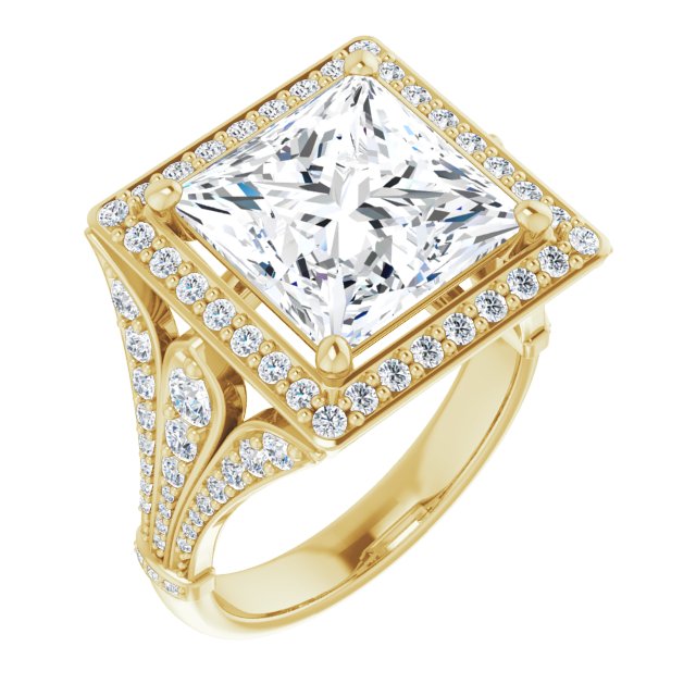 18K Yellow Engagement Ring Mounting